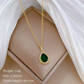 COLLIER FIN PERLE VERTE