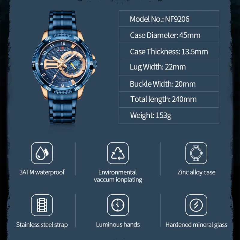 MONTRE NAVIFORCE BLEUE RF 6004
