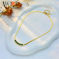 COLLIER PERLE VERT